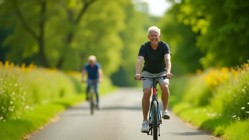 Senior cyclists enjoying a scenic ride on the Royal Canal Greenway